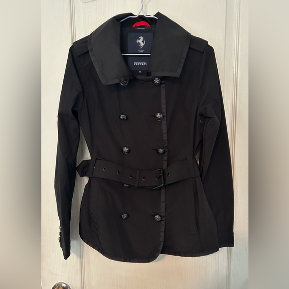 Ferrari Jackets & Blazers - Ferrari Black Trench Coat